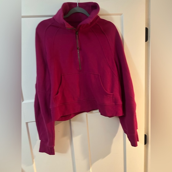 Lululemon Women's Pink scuba Half-Zip Pullover - Picture 1 of 5